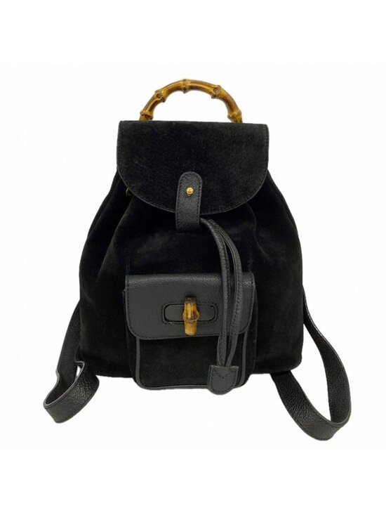 Gucci Backpack Suede Black Gold main image 7